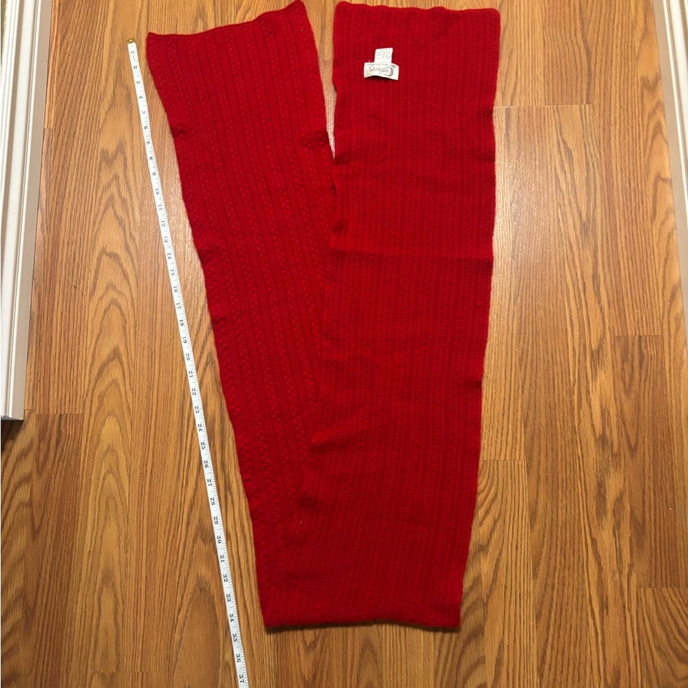 Elegant Red Knit Scarf